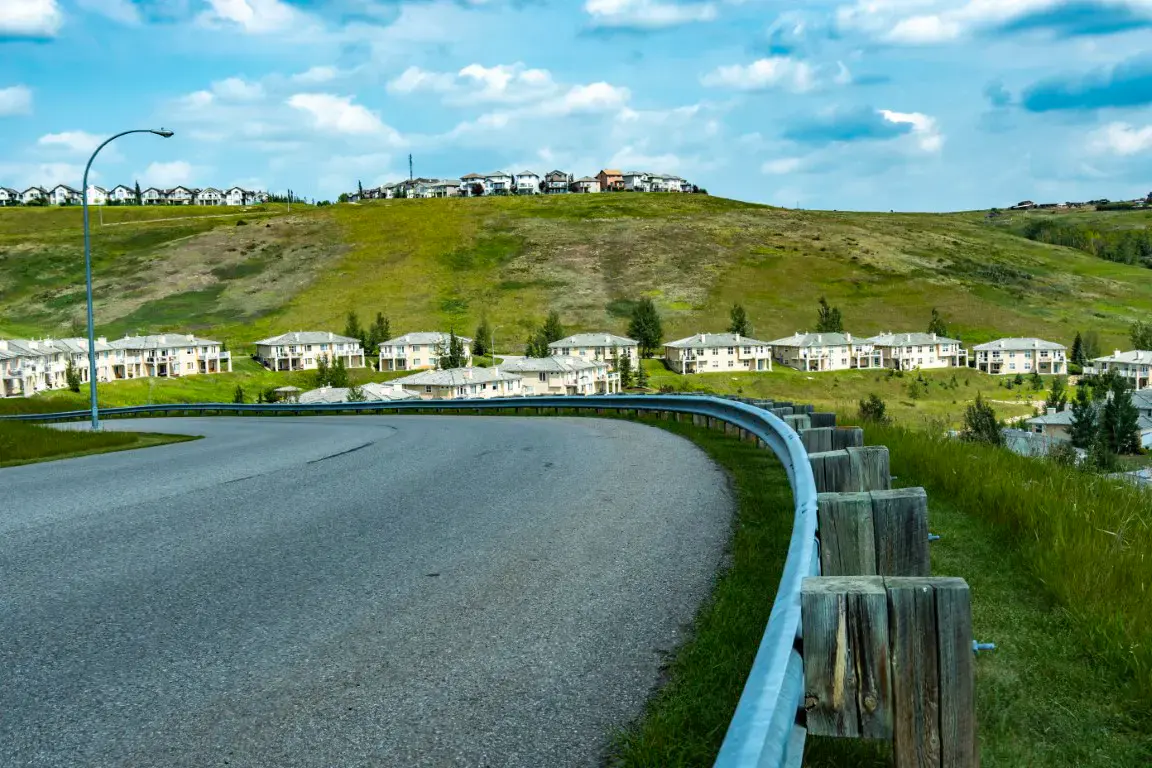 A residential street in Cochrane